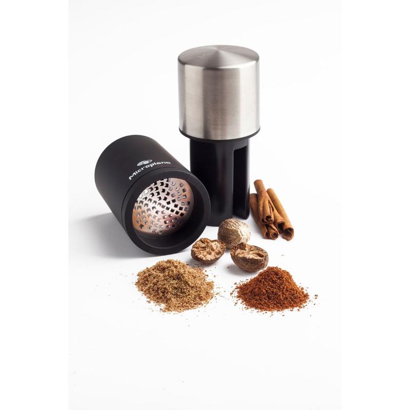 Microplane Muskatmølle svart/stål