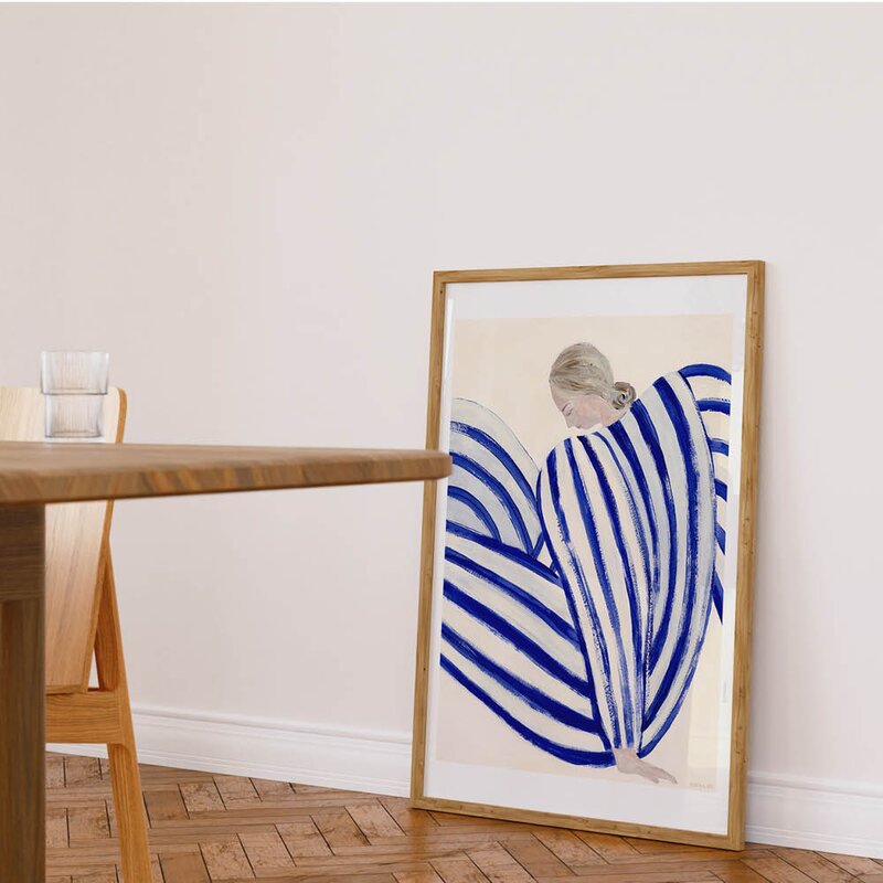 Poster & Frame The Poster Club x Sofia Lind poster 50x70 cm blue stripe at concorde