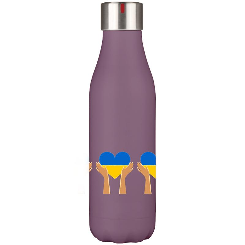Les Artistes Bottle Up termoflaske 0,5L Peace for Ukraine lilla