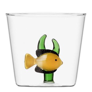 Ichendorf Milano Marine garden vannglass 35 cl gul fisk i grønn tang