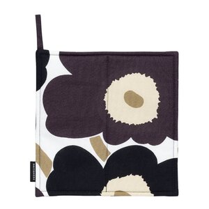 Marimekko Pieni Unikko gryteklut 22x22 cm hvit/grå/beige