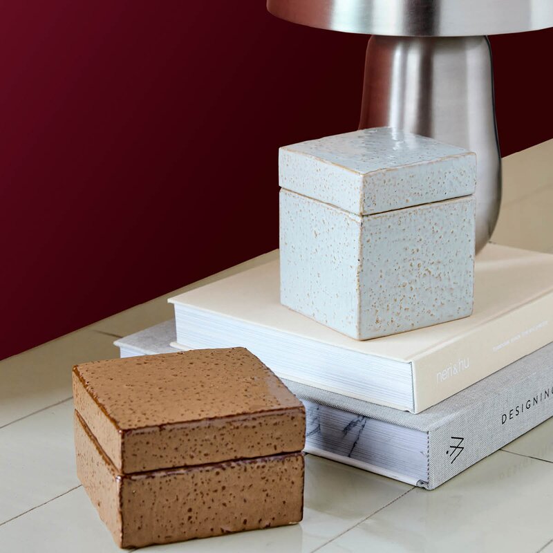 House Doctor Oppbevaringsbok Treasure 2 stk brun/blå