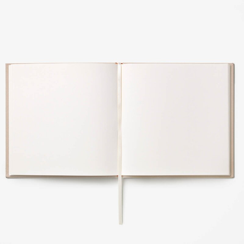 Printworks Gjestebok 23x24 cm gul/beige