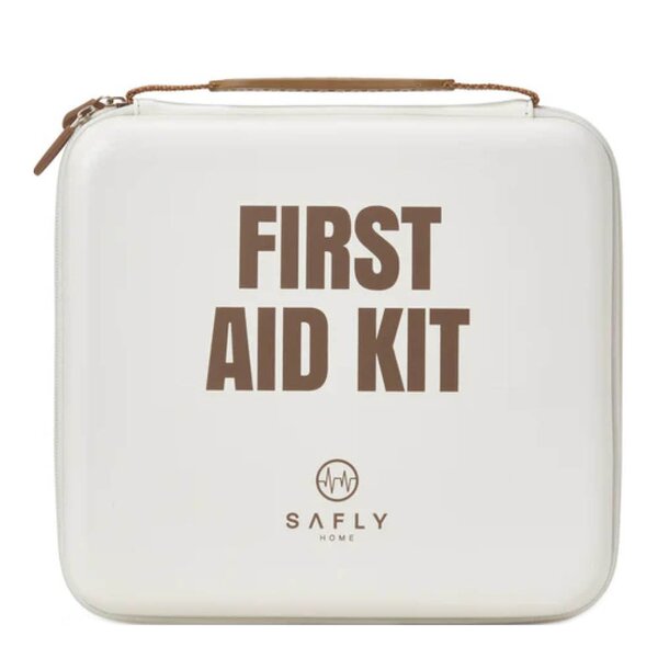 Safly Førstehjelpsskrin stor 30x28x8,5 cm kremhvit