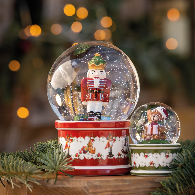 Villeroy & Boch Christmas Toy-s snøkule m/bjørn 6,5 cm