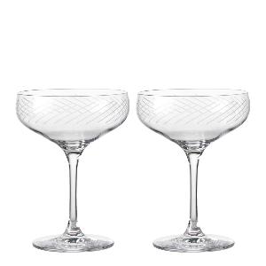 Holmegaard Cabernet Lines cocktailglass 29 cl 2 stk klar