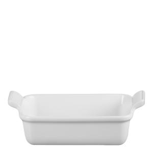 Le Creuset Heritage rektangulær form 19 cm white