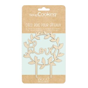 ScrapCooking Love kaketopp 12,5 cm tre