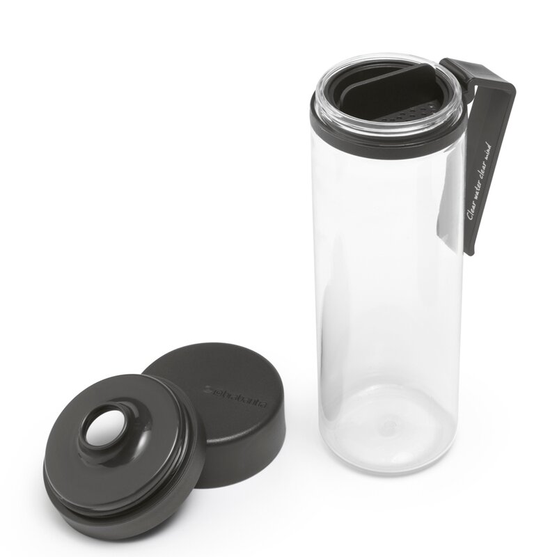 Brabantia Make & Take vannflaske med sil, 0,5L mørk grå