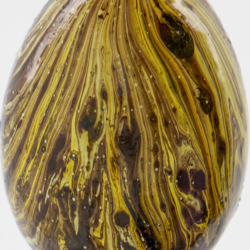 House Doctor Marble påskegg i tre 6 stk gul