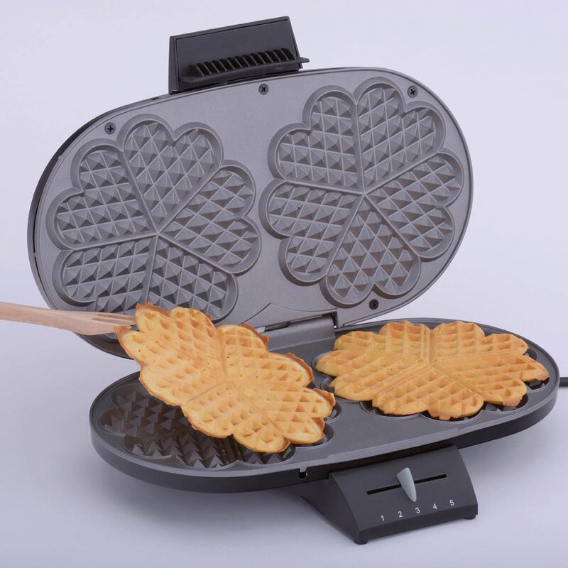 Cloer Cloer Waffle dobbelt vaffeljern CL1320 svart