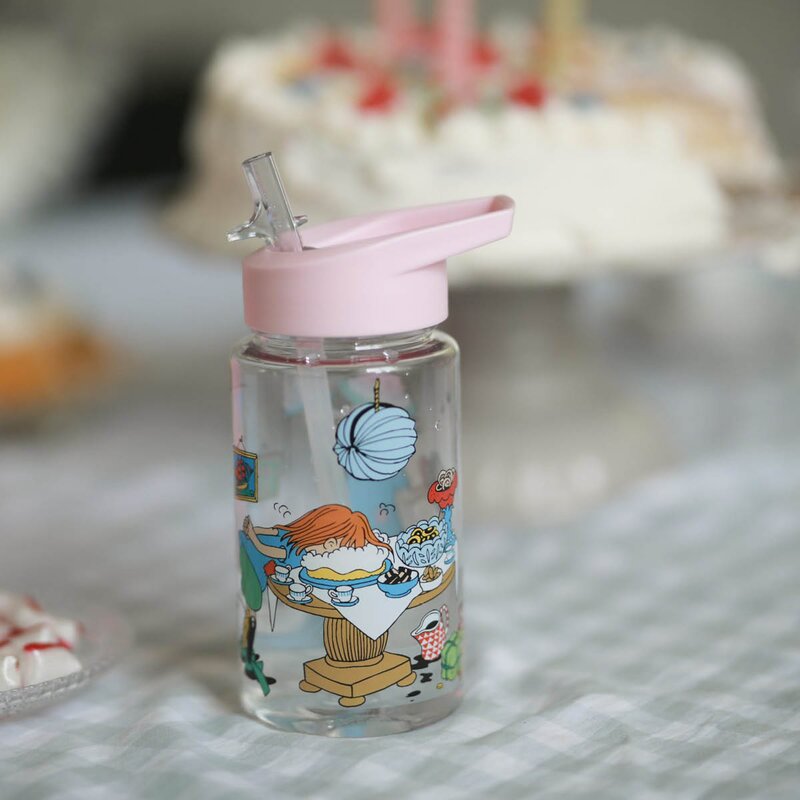 Rätt Start Pippi vannflaske 0,5L Bursdag rosa