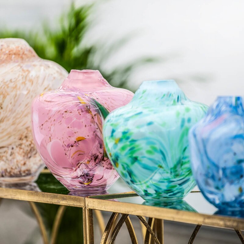 Magnor Unik skulptur kunstglass M 24 cm grønn multi 