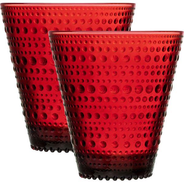 Iittala Kastehelmi glass 30 cl 2 stk rød