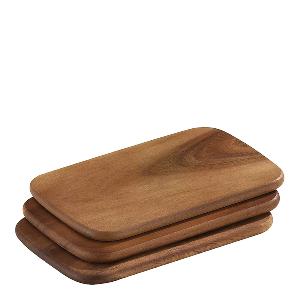 Zassenhaus Lite serveringsbrett 3 stk 22x15 cm akasie