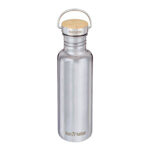 Klean Kanteen Reflect flaske 80 cl med bambuslokk speilblankt stål