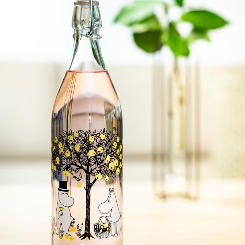 Muurla Mummi glassflaske med patentkork 1L epler
