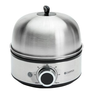 CHAMPION Eggekoker med timer 7 egg EB600 rustfritt stål