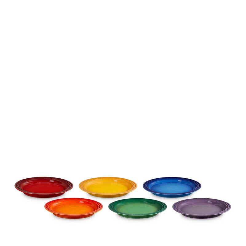 Le Creuset Rainbow middagstallerken 27 cm 6 stk 
