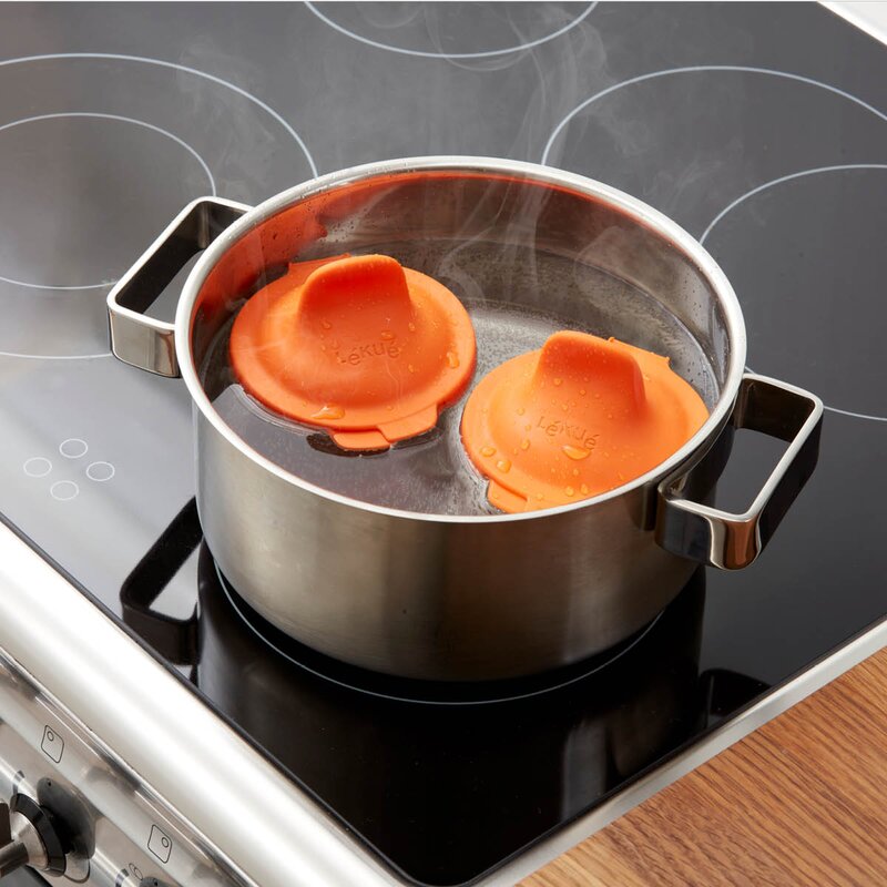 Lékué Form for posjering av egg 2 stk oransje