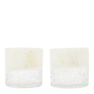 House Doctor Teagan lyslykt 10 cm 2 stk offwhite