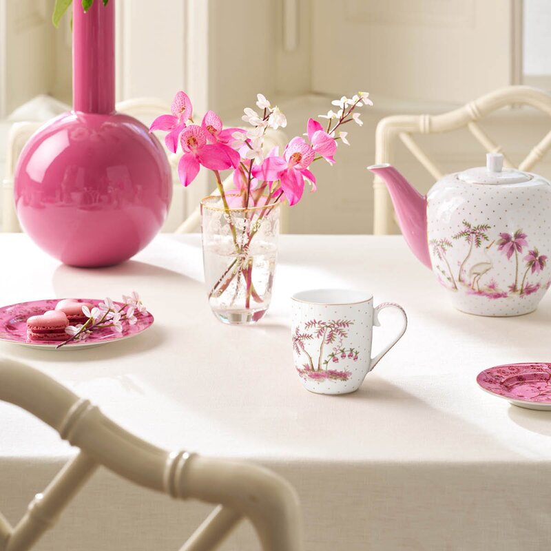 Pip Studio Jolie Dots krus liten 20 cl gull/rosa