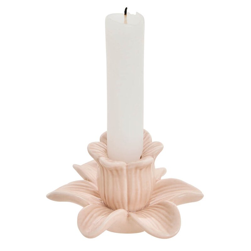 Lene Bjerre Deanne lysestake blomst 5,6 cm rosa