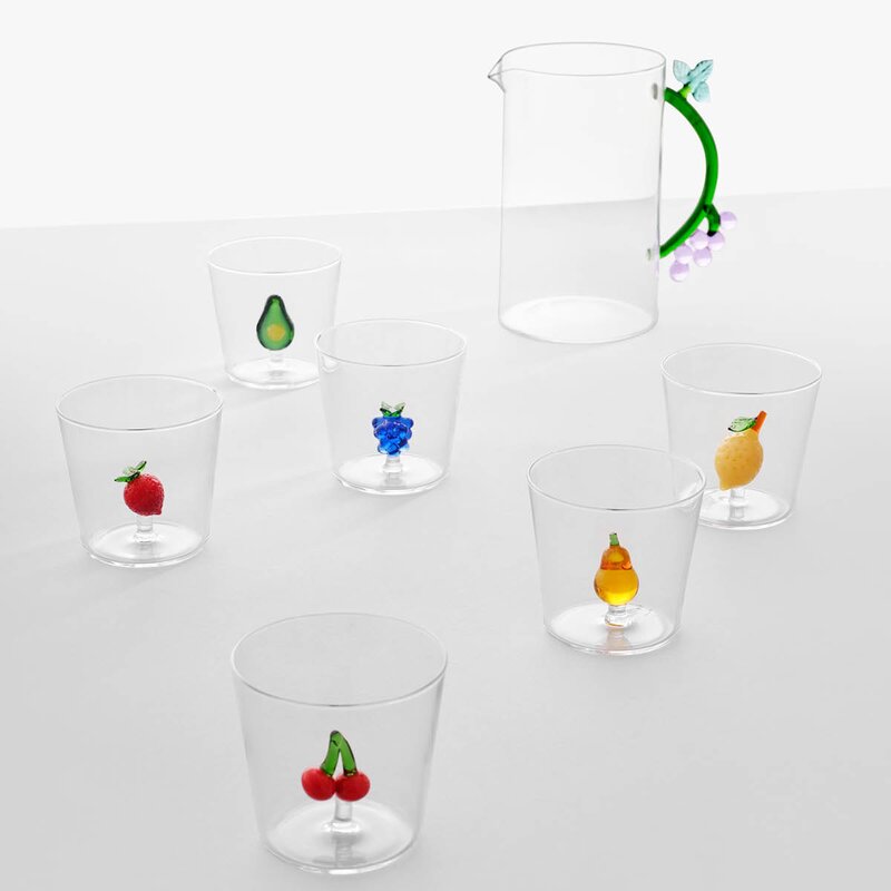 Ichendorf Milano Fruits & Flowers vannglass 39 cl jordbær