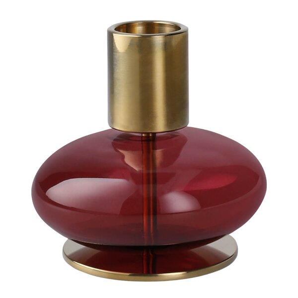 Holmegaard Bubble lysestake 8 cm bordeaux