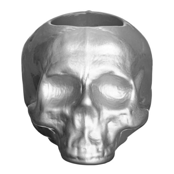 Kosta Boda – Still Life Skull lyslykt sølv