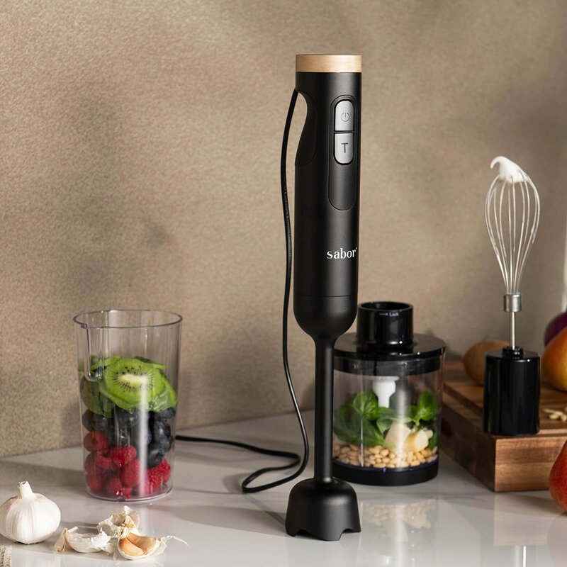 Sabor Ultimate stavmikser 1000W 0,5/0,6L svart/klar