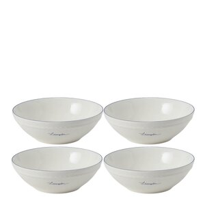 Lexington Icons skåler 15,5 cm 4 stk hvit/blå