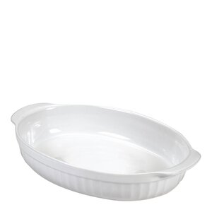 Guardini Ceramica ildfastform oval medium 30x18x6 cm hvit