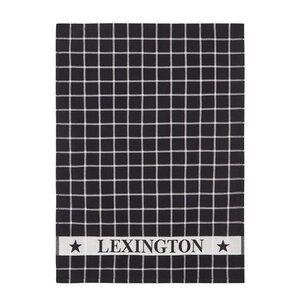 Lexington Frotté kjøkkenhåndkle 50x70 cm svart/hvit