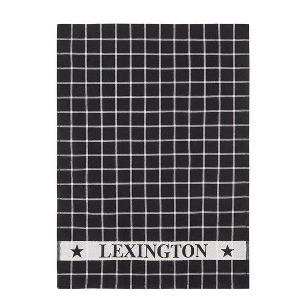 Lexington Frotté kjøkkenhåndkle 50x70 cm svart/hvit