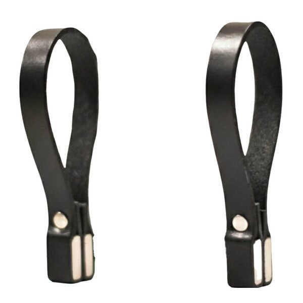 Nordan Home Magnetisk håndkleholder i skinn 8x1 cm 2 stk svart