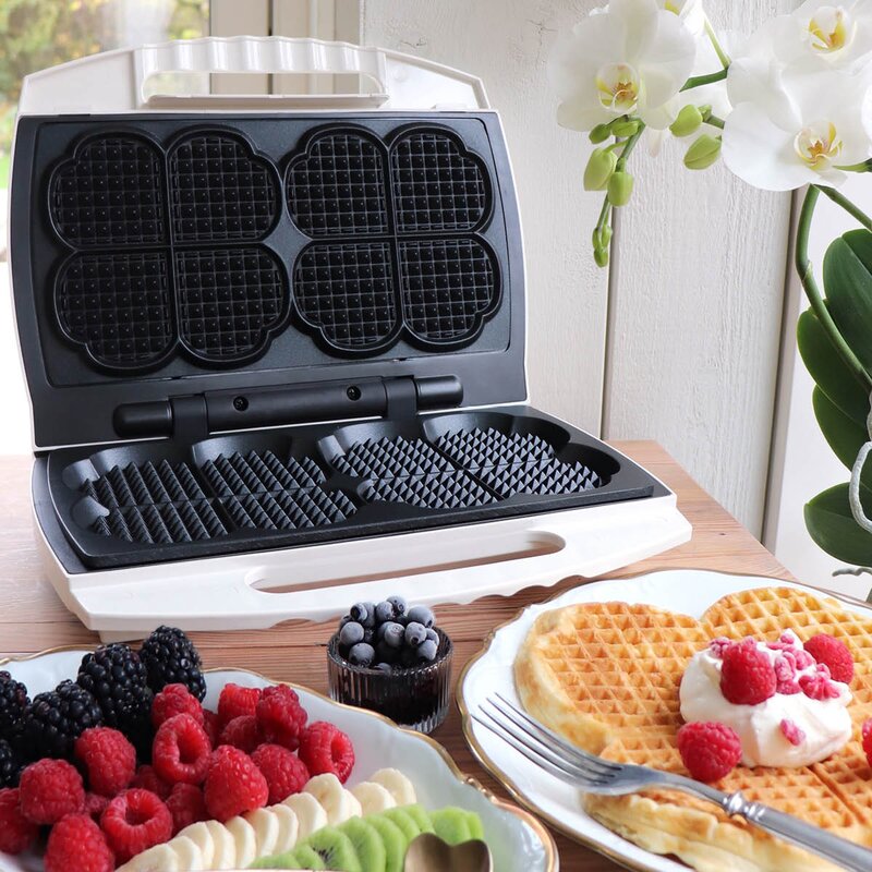 Åviken Classic vaffeljern dobbelt 1600W hvit