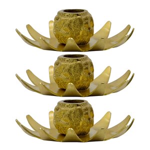 House Doctor Starry lysestake i jern 3 stk antikk messing