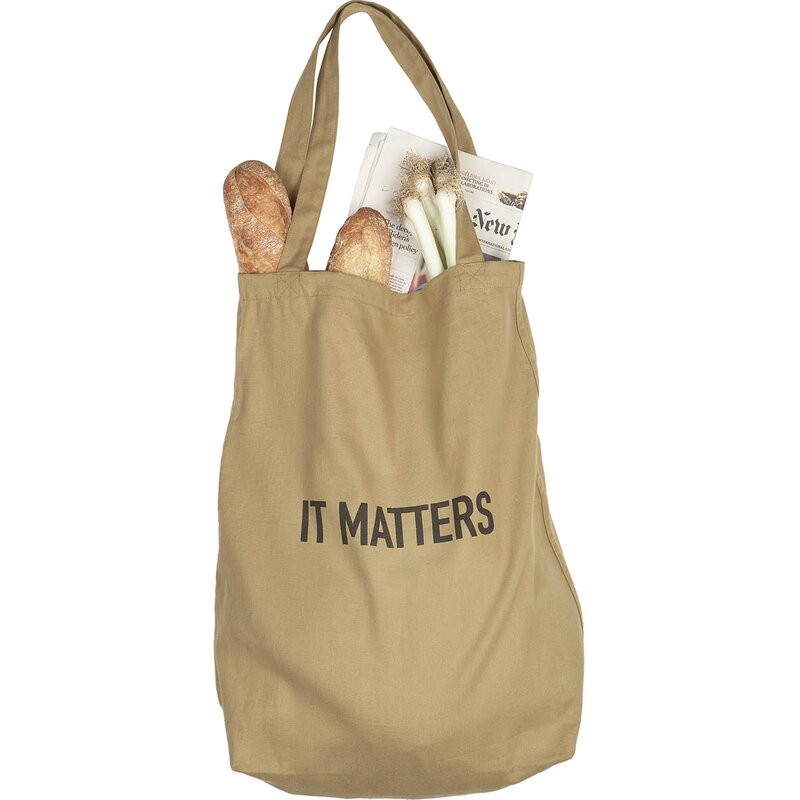 The Organic Company Handlenett gjenbrukbart 50x35 cm khaki