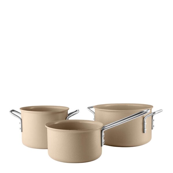 Eva Trio Beige Line grytesett 3 deler 1,8/2,5/3,8L keramisk