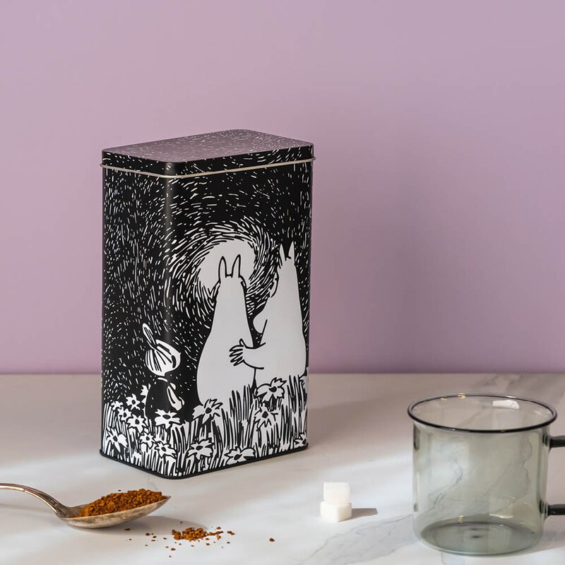 Muurla Mummi kaffeboks 12x8x20 cm Vennskap svart/hvit