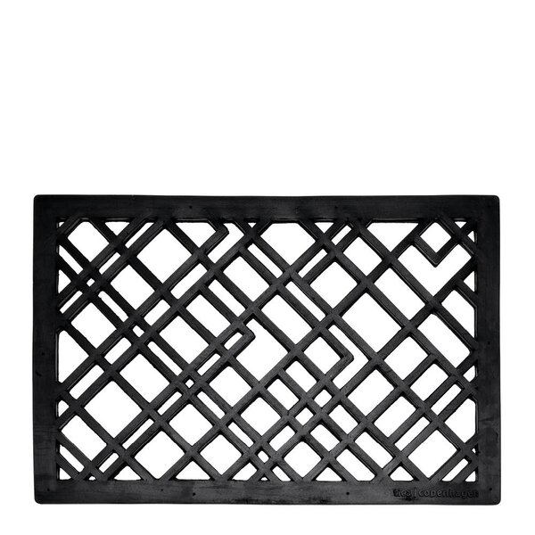 Tica Copenhagen Lines dørmatte gummi 40x60x1 cm svart