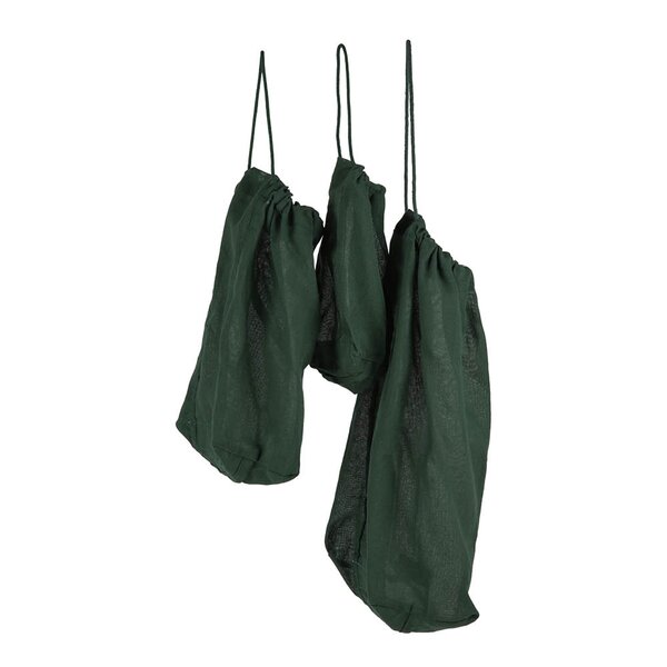 The Organic Company Matpose gjenbrukbar 3 stk mørkegrønn