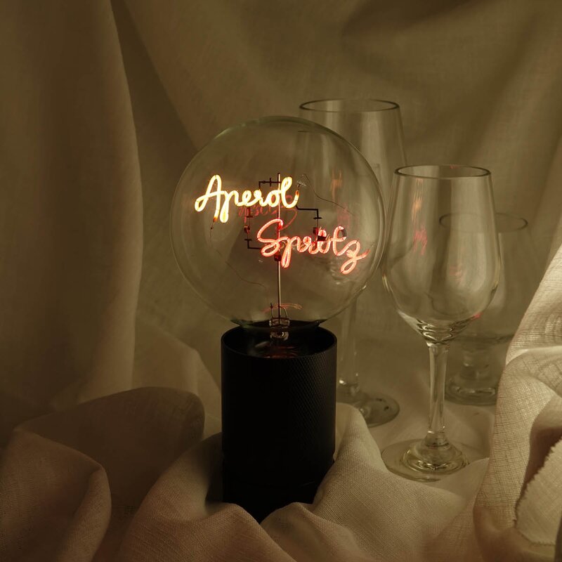 Elements Lighting MITB lyspære LED 17 cm Aperol Spritz ravfarget/rød
