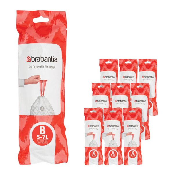 Brabantia PerfectFit avfallsposer 5L 200-pack kode B hvit