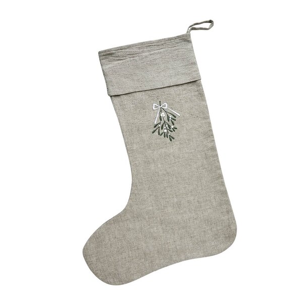 Lene Bjerre Missine julestrømpe 51 cm lin/grønn