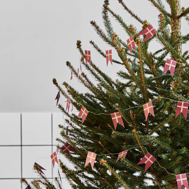 House Doctor Flags girlander 500 cm rød champagne