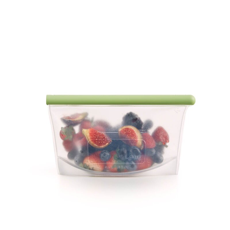 Lékué Gjenbrukbar silikonpose 0,5 L grønn