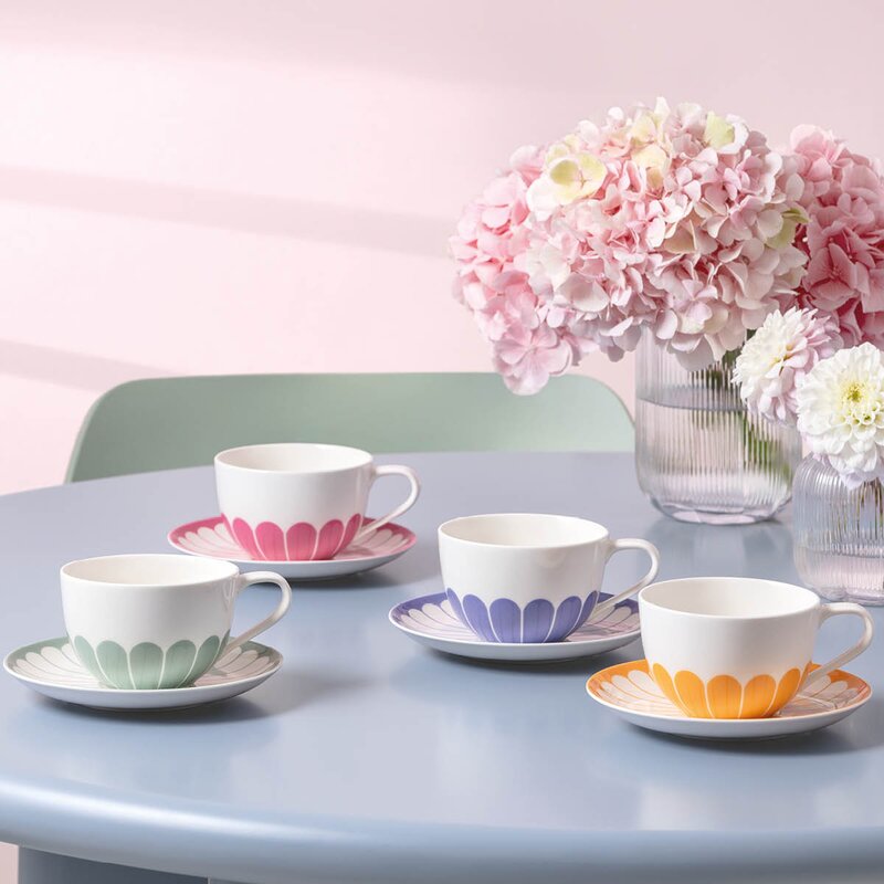 Villeroy & Boch Fleur cassis cappuccinokopp 30 cl rosa