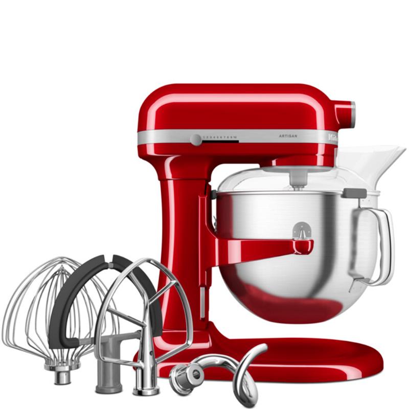 KitchenAid Artisan kjøkkenmaskin med bolleløft 5KSM70SHXEER 6,6L rød